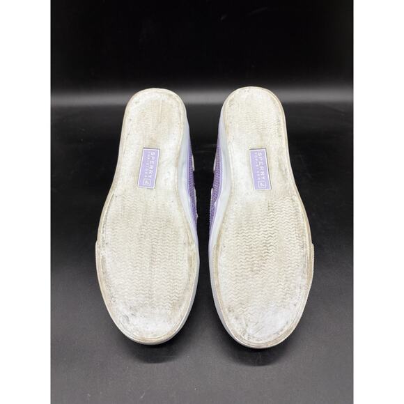 Sperry Sequin Mermaid Purple Boat Shoe Top Siders Women’s Size 8 9688631 - Picture 7 of 7